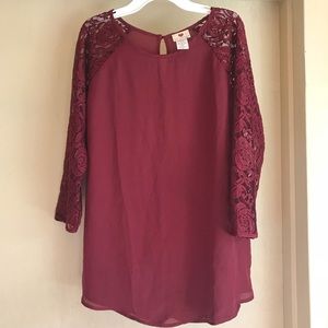 Merlot colored blouse